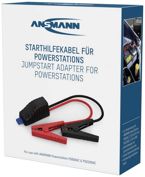 Produktbild: Ansmann Powerstation Jumpstart Adapter PS600AC PS2200AC Starthilfekabel 8.37 mm&sup2; ABS, PVC 0.50 m mit Kunststoffzangen, mit Schutzschaltung
