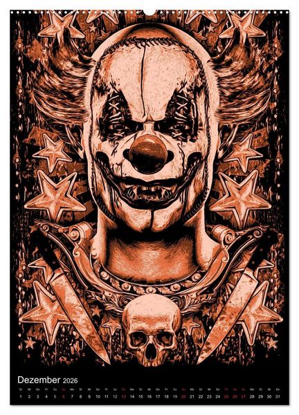 Produktbild: BLOODBOY/ HORROR ILLUSTRATION V1 (Wandkalender 2026 DIN A2 hoch), CALVENDO Monatskalender