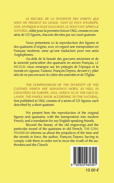 Produktbild: Le recueil de la diversit&eacute; des habits