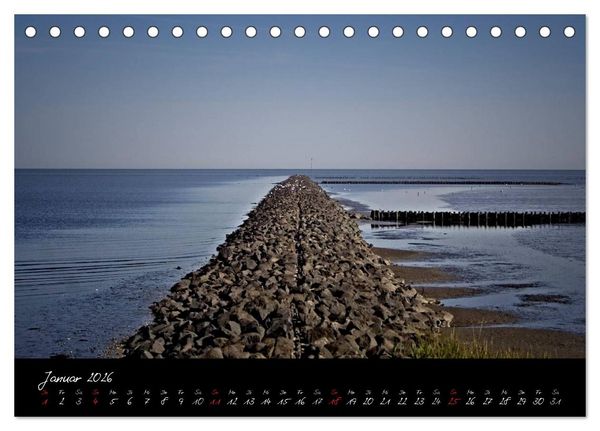 Produktbild: Friedrichskoog Buhnen und Salzwiesen (Tischkalender 2026 DIN A5 quer), CALVENDO Monatskalender