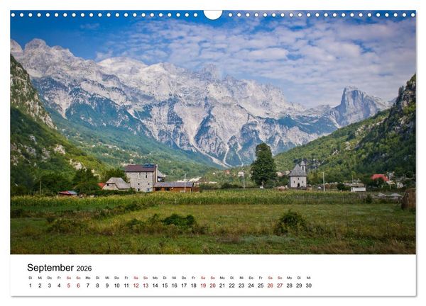 Produktbild: Verfluchtes Gebirge - Peaks of the Balkans - Wandern im Prokletije-Gebirge, Kosovo, Montenegro, Albanien (Wandkalender 2026 DIN A3 quer), CALVENDO Monatskalender
