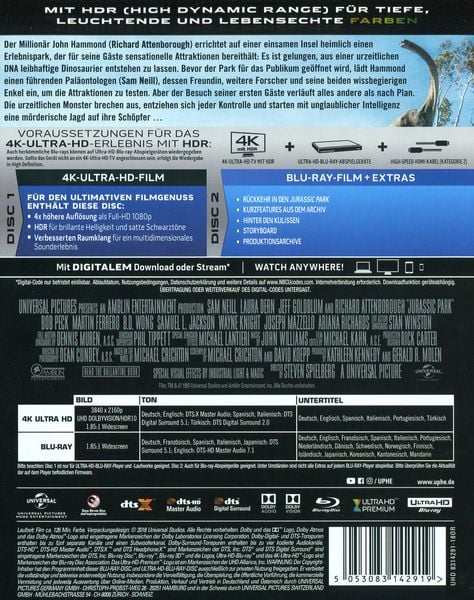 Produktbild: Jurassic Park (4K Ultra HD) (+ Blu-ray)