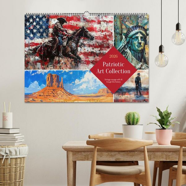Produktbild: Patriotic Art Collection (Wall Calendar 2026 DIN A2 landscape), CALVENDO 12 Month Wall Calendar