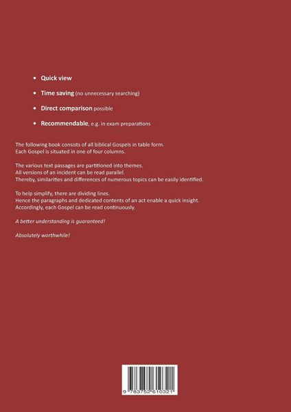 Produktbild: The Four Gospels at a Glance