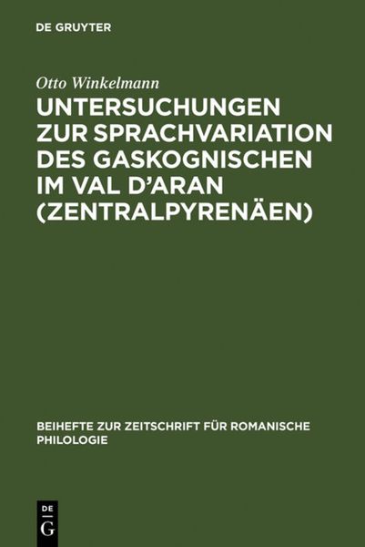 Produktbild: Untersuchungen zur Sprachvariation des Gaskognischen im Val d'Aran (Zentralpyren&auml;en)