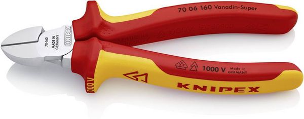 Produktbild: Knipex 70 06 160 VDE Seitenschneider mit Facette 160mm