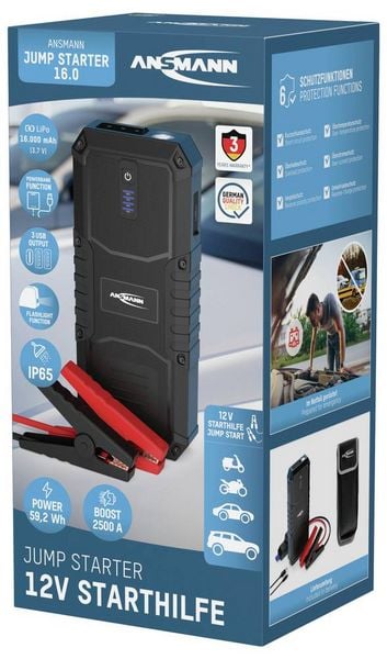 Produktbild: Ansmann Schnellstartsystem Jump Starter 16.0 Amper Schnellstarter 1900-0130