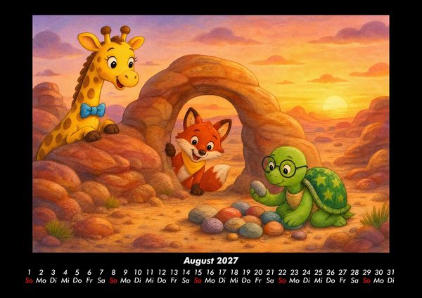 Produktbild: W&uuml;sten-Abenteuer mit Nala, Finn & Taz 2027 Fotokalender DIN A3