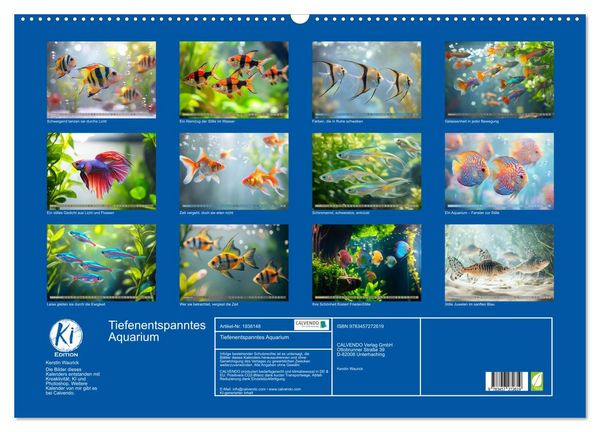 Produktbild: Tiefenentspanntes Aquarium (Wandkalender 2026 DIN A2 quer), CALVENDO Monatskalender