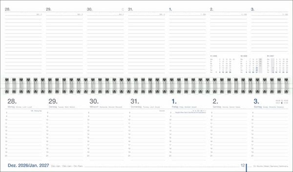 Produktbild: Wochenquerplaner, blau 2027