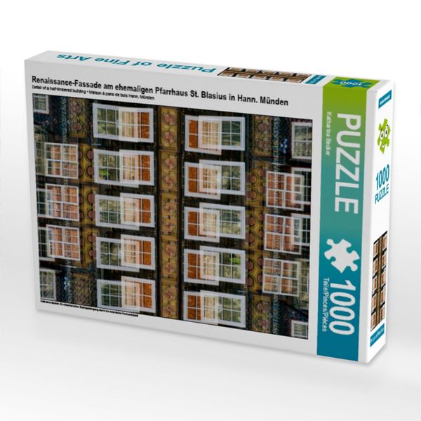 Produktbild: CALVENDO Puzzle Renaissance-Fassade am ehemaligen Pfarrhaus St. Blasius in Hann. M&uuml;nden | 1000 Teile Lege-Gr&ouml;&szlig;e 64x48cm Foto-Puzzle f&uuml;r gl&uuml;ckliche Stunden