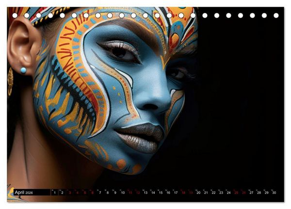 Produktbild: Faszination Bodypainting (Tischkalender 2026 DIN A5 quer), CALVENDO Monatskalender