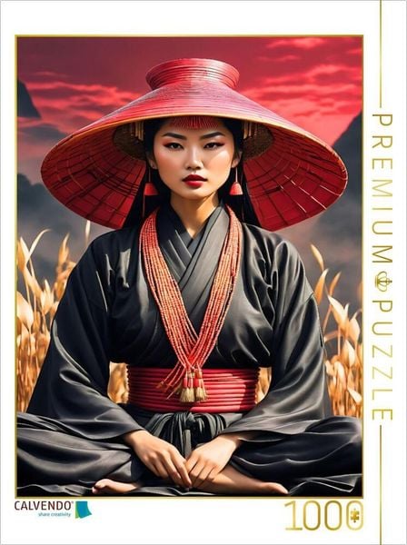 CALVENDO Puzzle Zen - meditierende Frau im Einklang mit Körper und Geist | 1000 Teile Lege-Größe 64x48cm Foto-Puzzle für