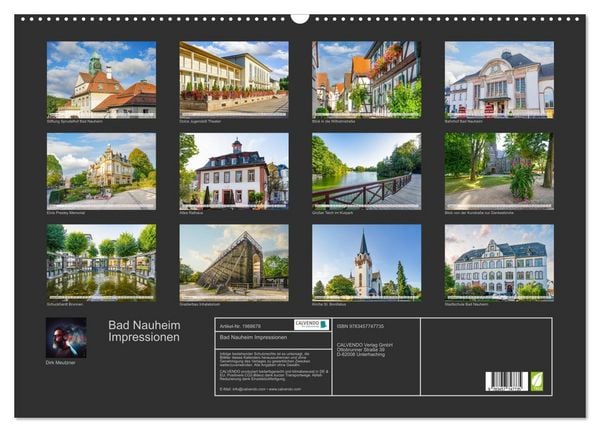 Produktbild: Bad Nauheim Impressionen (Wandkalender 2026 DIN A2 quer), CALVENDO Monatskalender