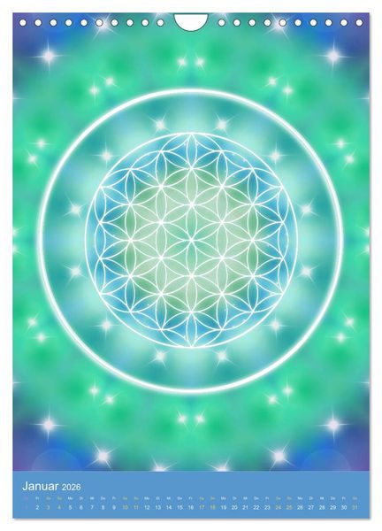 Produktbild: Blume des Lebens - Harmonie durch Symbolkraft (Wandkalender 2026 DIN A4 hoch), CALVENDO Monatskalender
