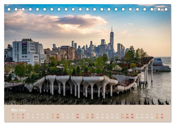 Produktbild: City Lights &ndash; New York im Fokus (Tischkalender 2026 DIN A5 quer), CALVENDO Monatskalender