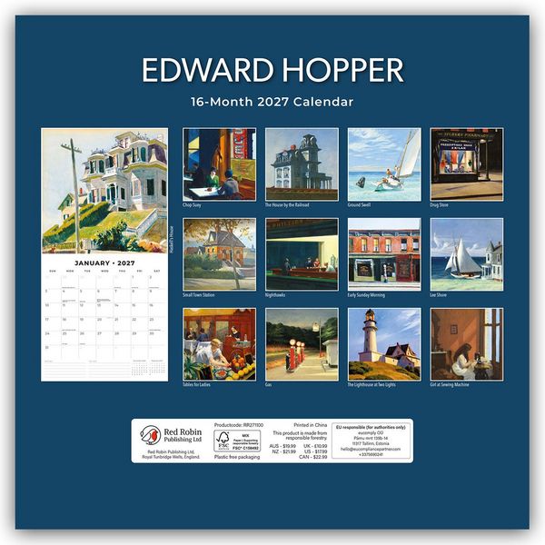 Produktbild: Edward Hopper 2027 &ndash; 16-Monatskalender