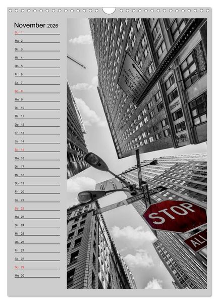 Produktbild: New York Colorkey (Wandkalender 2026 DIN A3 hoch), CALVENDO Monatskalender