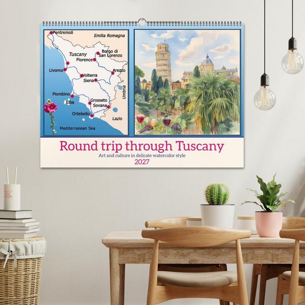 Produktbild: Round trip through Tuscany (Wall Calendar 2027 DIN A2 landscape), CALVENDO 12 Month Wall Calendar