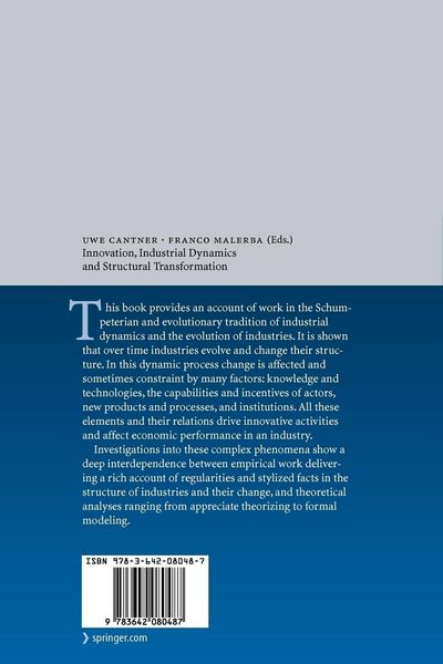 Produktbild: Innovation, Industrial Dynamics and Structural Transformation