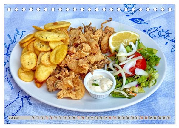 Produktbild: Griechisch Lecker (Tischkalender 2026 DIN A5 quer), CALVENDO Monatskalender