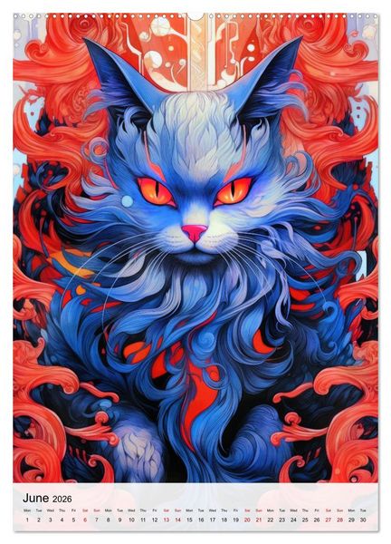 Produktbild: Feline Zen (Wall Calendar 2026 DIN A2 portrait), CALVENDO 12 Month Wall Calendar