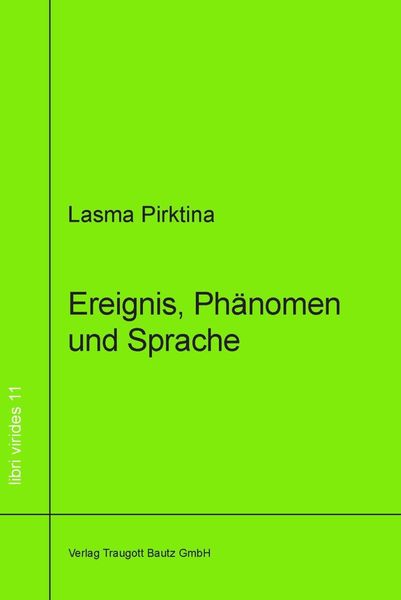 Produktbild: Ereignis, Ph&auml;nomen und Sprache