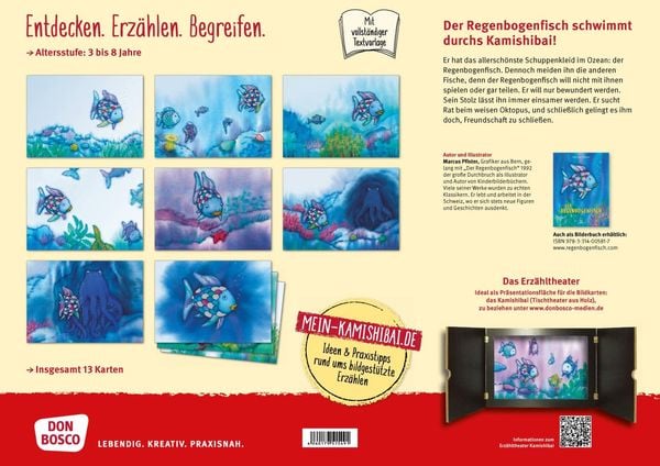 Produktbild: Der Regenbogenfisch, m. schillernden Schuppen. Kamishibai Bildkartenset