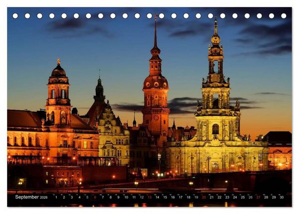 Produktbild: Dresden - Wundersch&ouml;nes Elbflorenz (Tischkalender 2026 DIN A5 quer), CALVENDO Monatskalender