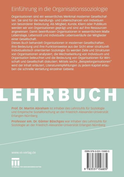 Produktbild: Einf&uuml;hrung in die Organisationssoziologie