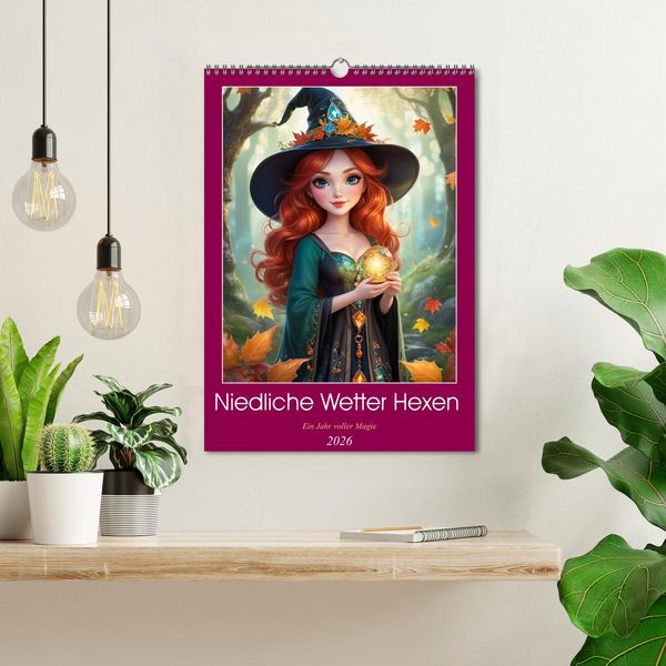 Produktbild: Niedliche Wetter Hexen (Wandkalender 2026 DIN A3 hoch), CALVENDO Monatskalender