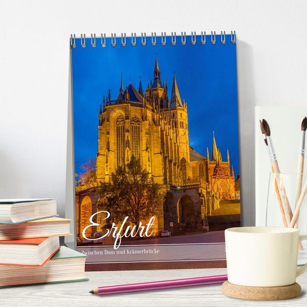 Produktbild: Erfurt - Zwischen Dom und Kr&auml;merbr&uuml;cke (Tischkalender 2026 DIN A5 hoch), CALVENDO Monatskalender