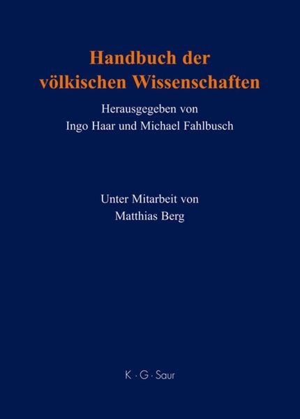 Produktbild: Handbuch der v&ouml;lkischen Wissenschaften