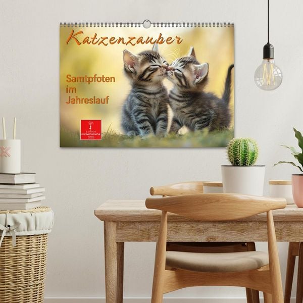 Produktbild: Katzenzauber - Samtpfoten im Jahreslauf (Wandkalender 2026 DIN A3 quer), CALVENDO Monatskalender