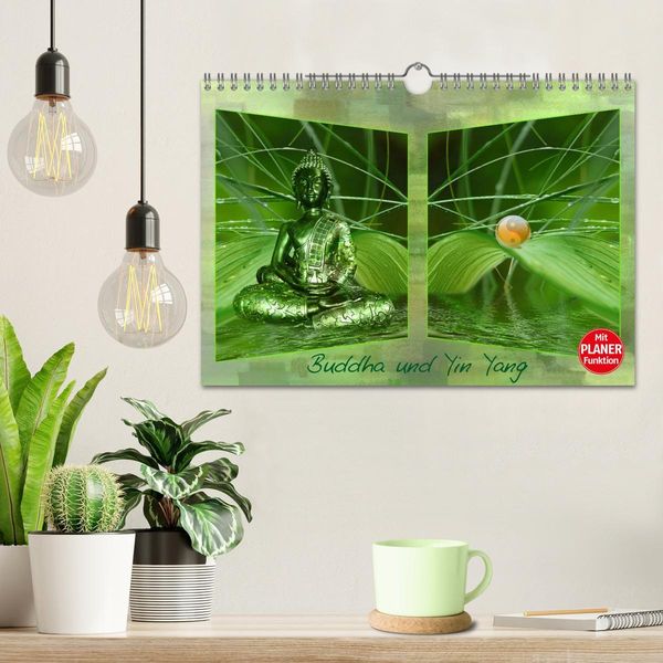 Produktbild: Buddha und Yin Yang (Wandkalender 2026 DIN A4 quer), CALVENDO Monatskalender