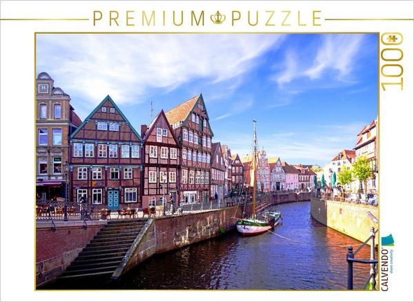 CALVENDO Puzzle Altstadt in Stade | 1000 Teile Lege-Größe 64x48cm Foto-Puzzle für glückliche Stunden