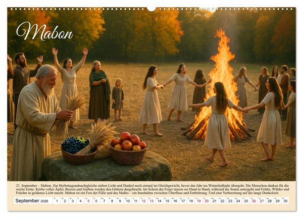 Produktbild: Von Samhain bis Beltane (Wandkalender 2026 DIN A2 quer), CALVENDO Monatskalender