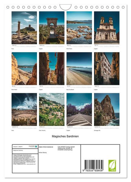 Produktbild: Magisches Sardinien (Wandkalender 2026 DIN A4 hoch), CALVENDO Monatskalender