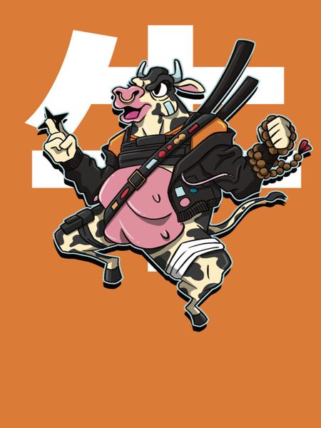 Produktbild: CALVENDO Puzzle Kuh Samurai | 1000 Teile Lege-Gr&ouml;&szlig;e 64x48cm Foto-Puzzle f&uuml;r gl&uuml;ckliche Stunden