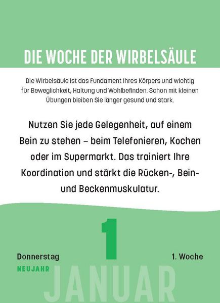 Produktbild: Gesundheit f&uuml;r jeden Tag 2026 - Tagesabrei&szlig;kalender zum Aufstellen oder Aufh&auml;ngen
