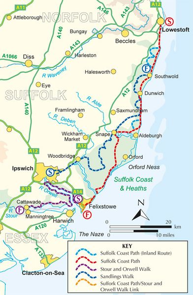 Produktbild: Suffolk Coast and Heath Walks