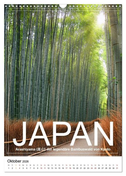 Produktbild: Japan PosterArt 2024 (Wandkalender 2026 DIN A3 hoch), CALVENDO Monatskalender