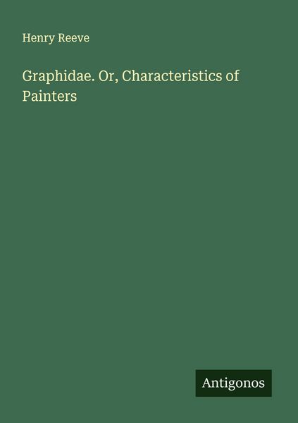 Produktbild: Graphidae. Or, Characteristics of Painters