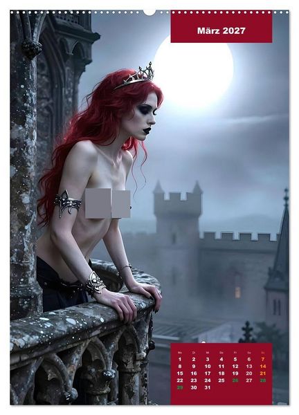 Produktbild: Gothic Engel (Wandkalender 2027 DIN A2 hoch), CALVENDO Monatskalender
