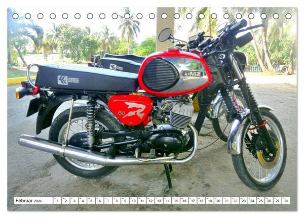 Produktbild: Motorrad-Legende MZ TS 150 - Ein Exportschlager der DDR (Tischkalender 2026 DIN A5 quer), CALVENDO Monatskalender