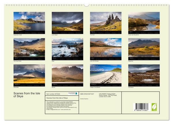 Produktbild: Scenes from the Isle of Skye (High Quality Premium Wall Calendar 2026 DIN A2 landscape),CALVENDO 12 Month Wall Calendar