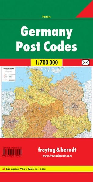 Produktbild: Freytag & berndt Deutschland Postleitzahlen 1:700.000