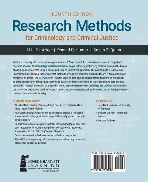 Produktbild: RESEARCH METHODS FOR CRIMINOLOGY & CRIMINAL JUSTICE 4E