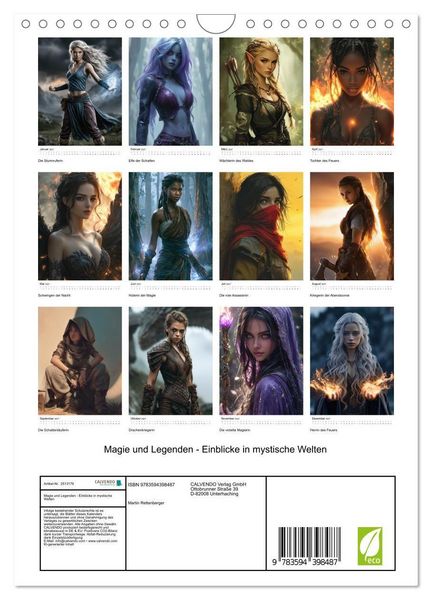 Produktbild: Magie und Legenden - Einblicke in mystische Welten (Wandkalender 2027 DIN A4 hoch), CALVENDO Monatskalender