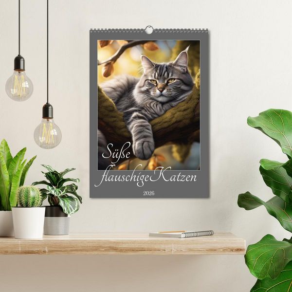 Produktbild: S&uuml;&szlig;e flauschige Katzen (Wandkalender 2026 DIN A3 hoch), CALVENDO Monatskalender